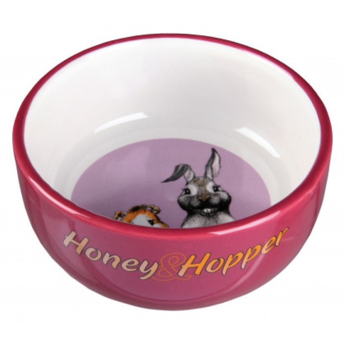 Миска керамічна TRIXIE - Honey & Hopper, 250 мл/D-11 см для: морських свинок, кроликів